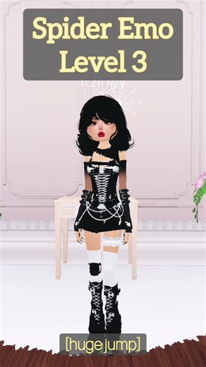 Spider Emo Outfit Levels | ItzIffyy | #dti #roblox #emo #shorts