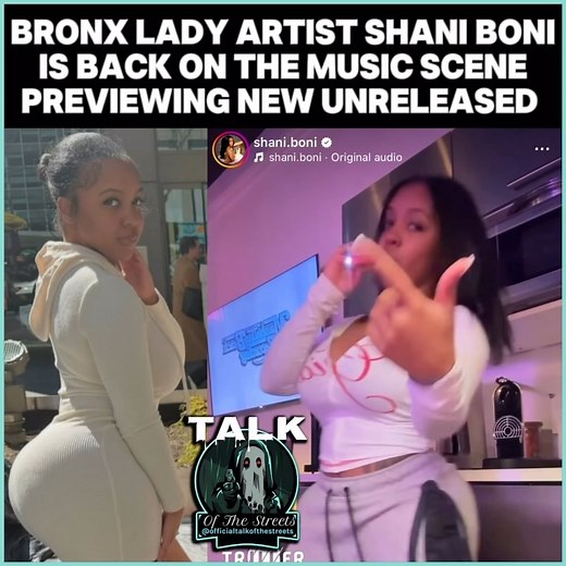 Official Talk Of The Streets LLC | Bronx Lady Artist @Shani.Boni Is Back On The Music Scene Previewing New Unreleased Music🔥🔥🔥Shani Boni Was Talking That Pain On This One... | Instagram