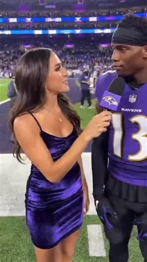 Wealthy Sports AI on Instagram: "NFL reporter gets smoked with a football on the sidelines interviewing a player #nfl"