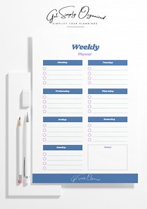 Weekly SCHEDULE PLANNER | to Do List | Printable Weekly Planner | Stay Organised | Template | PDF - Etsy Canada
