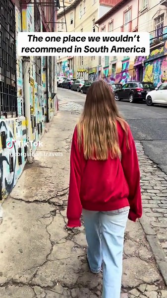 ⚠️ WHY WE WOULDN’T RECCOMEND VALPARAÍSO, CHILE 🇨🇱😬 🤢 THE SMELL… OF PEE EVERYWHERE 🚨 DIDN’T FEEL SAFE 🚨 There were a lot of people struggling with homelessness and drug use, with tents set up all over the streets. It made the vibe feel unpredictable, and we were definitely on edge. 🌙 DIDN’T FEEL SAFE AT NIGHT We had people approaching us in the daylight, so we followed our gut feeling and stayed inside after the sunset. 😨 JUST UNEASY THE WHOLE TIME It was hard to relax or enjoy exploring 