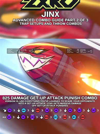 Jinx Advanced Combo Guide Part 2 of 3 - Trap Setups and Throw Combos #2xko #leagueoflegends #jinx #gaming #arcane