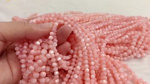 JM Design 8mm Pink Mother of Pearl MOP Shell Heart Shaped Beads for Bracelets Jewelry Making Crafts Adults Adults