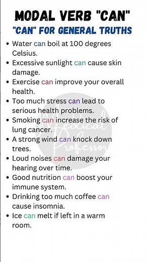 Using "CAN" for General Truths & Laws of Nature | 10 Example Sentences to Improve Your English