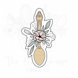 Floral Tea Spoon Tea Party Cookie Cutter - Etsy
