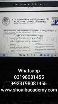 Biology Class 10 PBA 2026 🚨 | Federal Board Model Paper Solved + Important Questions #fbise