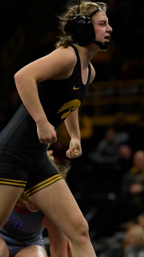 A historic day in Iowa City! 👏 Iowa Women's Wrestling wrestled for the first time ever at Carver-Hawkeye Arena and goes 3-0 in the Trailblazer Duals. | Big Ten Network