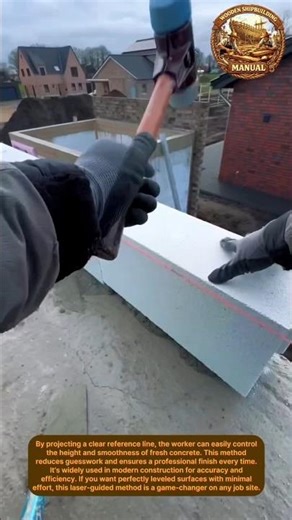 Perfect Leveling Trick Using Laser Line for Concrete Work!