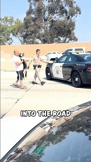 Dog Thinks He Can Out Run Cops 😂 #shorts