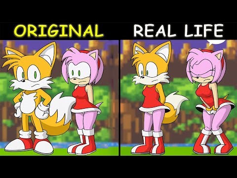 TAIL ran so fast, blew up Amy's skirt | Sonic The Hedgehog 3 Animation | Original vs Plush Toys