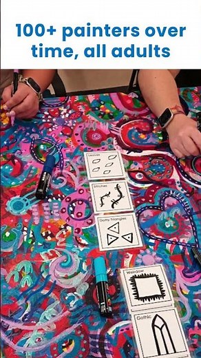 #4 We Talk Together | Collaborative Art with Real Groups #collaborativeart #grouppainting #schoolart