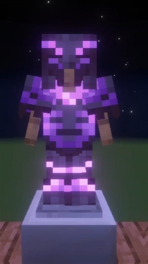 " SHADOW CRYSTAL WARRIOR " Armor Trim in Minecraft! (Dark Crystal Glow Combo) 🔮💀