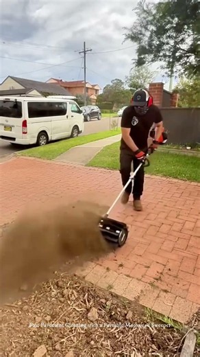 Portable Motorized Street Sweeper for Fast Road and Pavement Cleaning