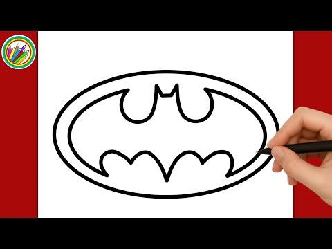 كيفية رسم شعار باتمان خطوة بخطوة | رسم سهل | تعليم الرسم للمبتدئين | How to Draw the Batman Logo