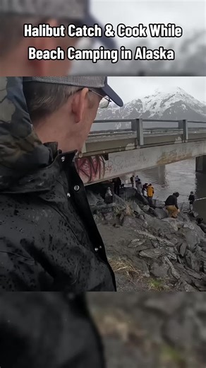Halibut Catch & Cook While Beach Camping in Alaska