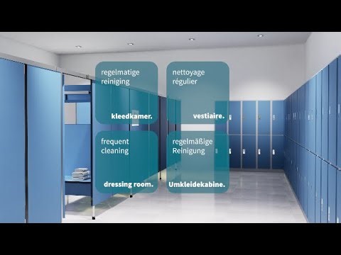 Dressing room frequent cleaning - pool