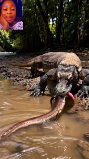 Komodo dragon enjoying its fresh meat 😲 #wildlife #wildanimals #animalreels #animals #animallover #komodo #fish #everyonefollowers | Uchechukwu Indiana