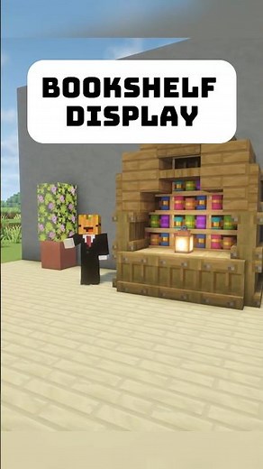 Bookshelf Display in Minecraft (upgrade build) #minecraft