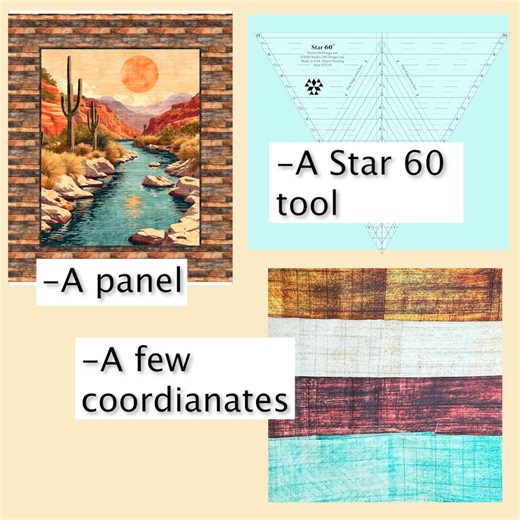 1.6K views · 24 reactions | Sneak peek! Using a Canyonlands panel from @qtfabrics and my Star 60 from Deb Tucker's Studio 180 Design to build a Southwest-inspired jacket. Can’t wait to show how the Star 60 jazzes this up — full reveal soon! Happy Stitching!!淋 | Mama Said These Threads Could Talk | Facebook