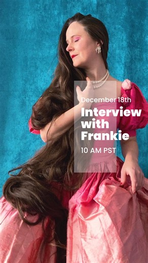 Long Hair Competition on Instagram: "Today we had an interview with Frankie from the United Kingdom ✨ Frankie is an artist who poses for painters and loves dressing up and creating performances for the camera. As a model, she is known for her stunning floor-length hair. In her everyday life, she enjoys spending time with her family and dancing. Thank you to everyone who joined us live and shared your questions. You can leave your questions for upcoming interviews in the comments under the contes