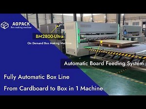 Automatic Box Making Machine | BM2800-Ultra Full Production Line (Feeding to Stacking)