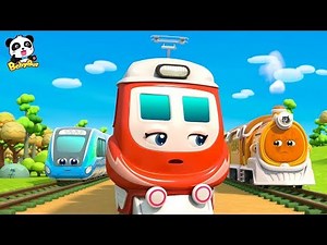 Little Panda Rescues Super Train | Super Panda Rescue Team | Thomas Train | Nursery Rhyme | BabyBus