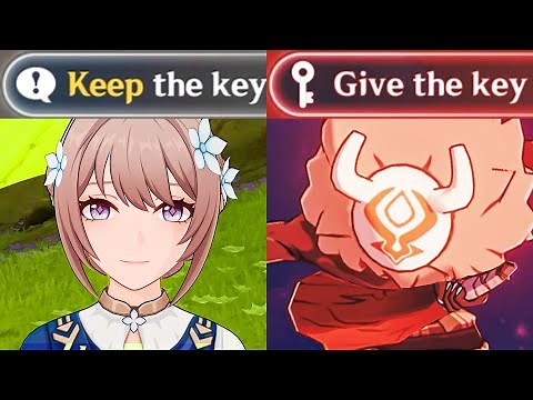 EXTRA DIALOGUES!! GIVE VS KEEP THE KEY!! v5.7 FULL STORY Archon Quest Cutscene Genshin Impact 5.7