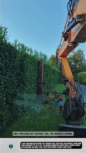 Excavator mounted hedge trimming tool for landscape work #tools