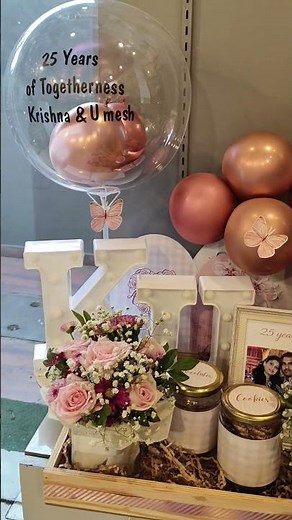 Customized Luxury Anniversary Hamper | 25 Years Together ❤️ #25thanniversary