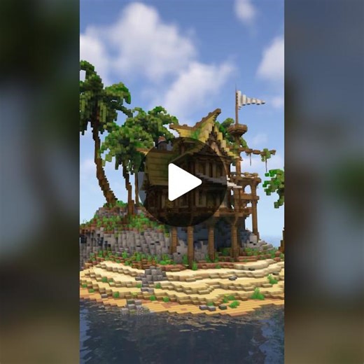 Minecraft Pirate Island House #minecraft #fyp #minecrafttutorial #minecrafttutorial