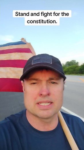 American Flag Waving in Clear Skies