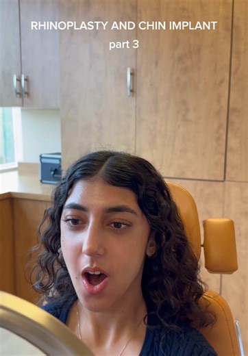 Nasal Splint Removal After Rhinoplasty with Chin Implant