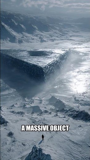 Drone Footage Shows Object Emerging From Ice Opening