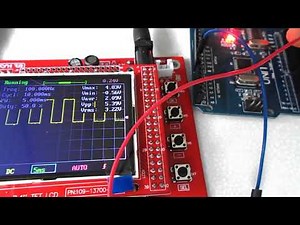 Arduino using Visuino Pulse Generator and DSO138 Oscilloscope