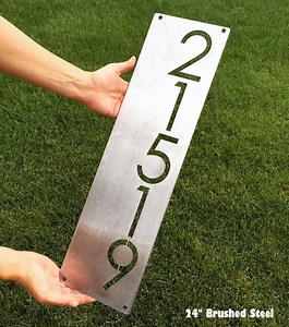 Custom House Number Sign- Vertical Address Sign - Personalized Gift - Housewarming - Gift for Dad - Etsy