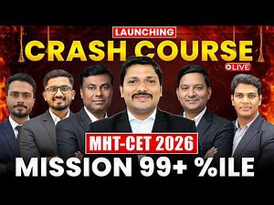 Launching MHT-CET 2026 🔥 Crash Course 🚀 LIVE 🔴 Mission 99+ Percentile 💯 | DSMS Team ✅ | Dinesh Sir