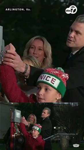 Hegseth family hosts inaugural Christmas tree lighting ceremony at Pentagon