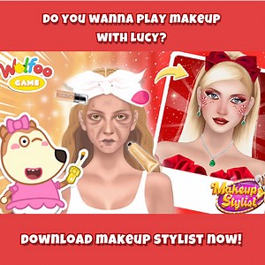 3.8K views · 22 reactions | Do you like makeup?  Let's play a makeup game with Lucy now!  #WOANETWORK #Wolfooseries #Wolfoo #kidsgames | Wolfoo Series | Facebook