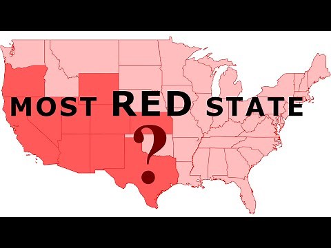 Reddest states of the USA