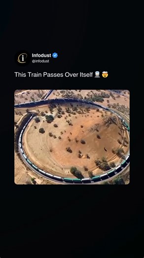 Infodust | Internet Culture | Built in 1876, the Tehachapi Loop is a spiral railroad in California designed to help trains gain elevation without steep grades. The loop... | Instagram