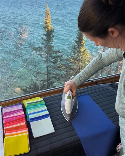 "Soooo EASY to Make!" This Luminary Quilt LOOKS complicated to make, but it's actually SUPER easy! 🎉 There are NO tiny pieces to cut and sew together. It's almost completely strip-quilted, and you don't even need to have to cut or sew super accurately. 😅 In fact, you only need to match 3 seams in the entire quilt, making this the perfect quilt, even for beginners! 🙌 The detailed pattern and workshop tells you exactly how to pick colors that will make this quilt shine! It’d look great with one