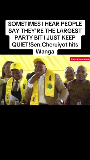 SOMETIMES I HEAR PEOPLE SAY THEY'RE THE LARGEST PARTY BIT I JUST KEEP QUIET!Sen.Cheruiyot hits Wanga