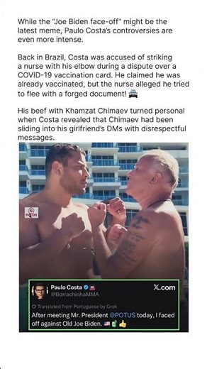 PAULO COSTA FACED OFF WITH JOE BIDEN?! 😱