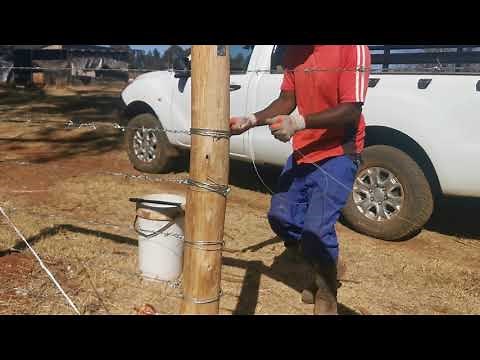 How to use a wire puller/tensioner to tighten barb wire fencing