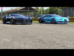 Bugatti La Voiture Noire vs Bugatti Chiron at Monza Full Course 1966