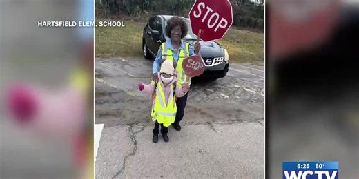 Something Good: Student dresses up as crossing guard for Hero Day at Hartsfield Elementary