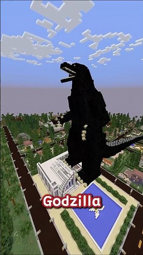 I Summoned Godzilla In Minecraft AGAIN #gaming #shorts #godzilla #minecraft #modshowcase
