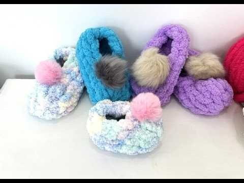 HAND KNIT CHUNKY SLIPPERS