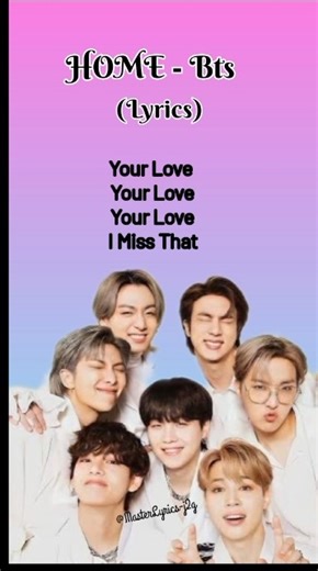 HOME - Bts(lyrics) #kpop #bts #viral #lyrics #shorts