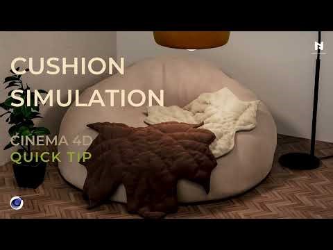 Create A Flat Pillow or Cushion In Cinema 4D Cloth Simulation Tip